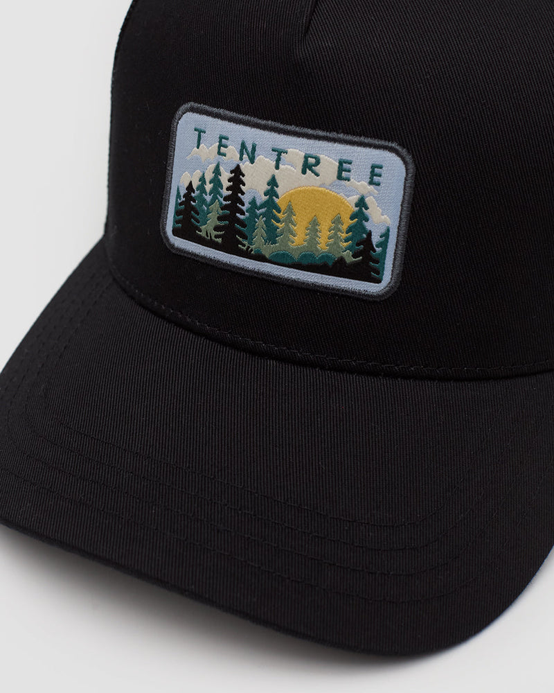 Black-5-Panel-High-Profile-Baseball-Cap