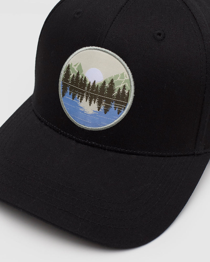 Black-6-Panel-Medium-Profile-Baseball-Cap