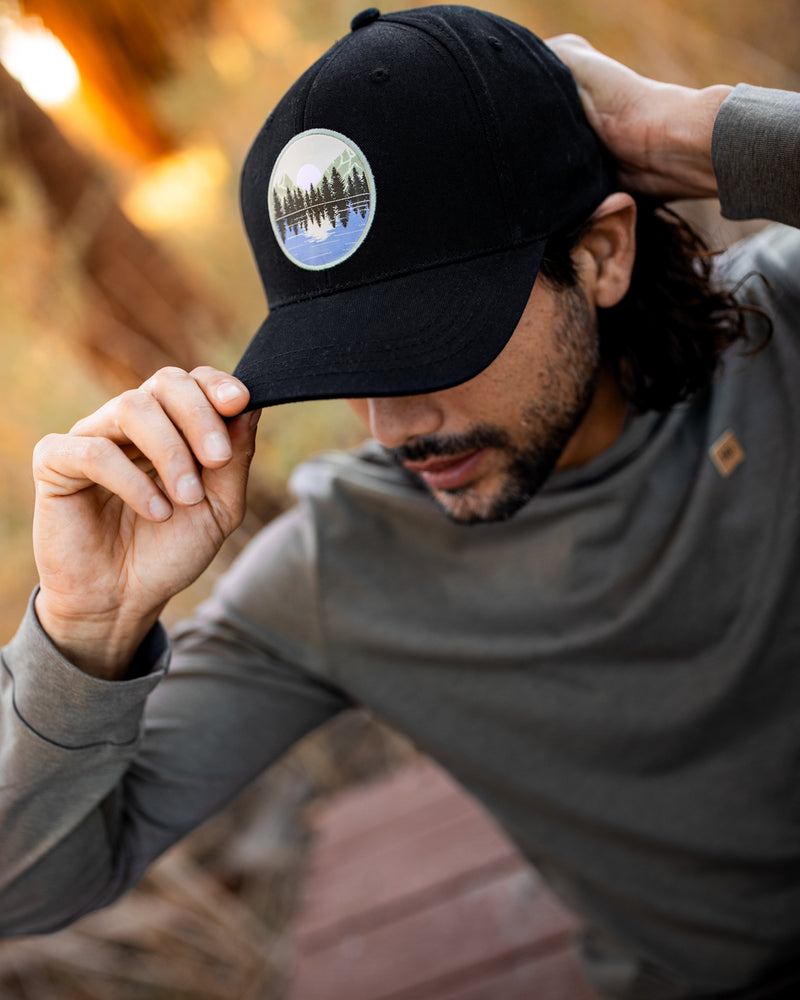 Black-6-Panel-Medium-Profile-Baseball-Cap