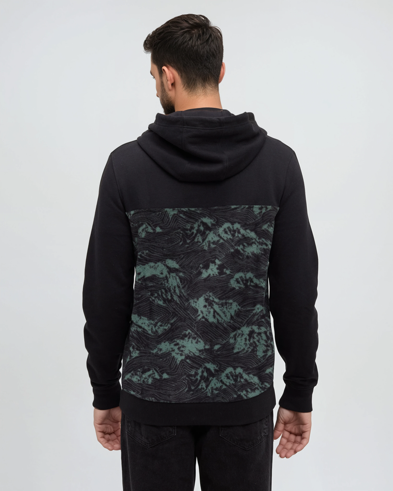 Black-M-Recycled-MicroFleece-Snap-front-Hoodie