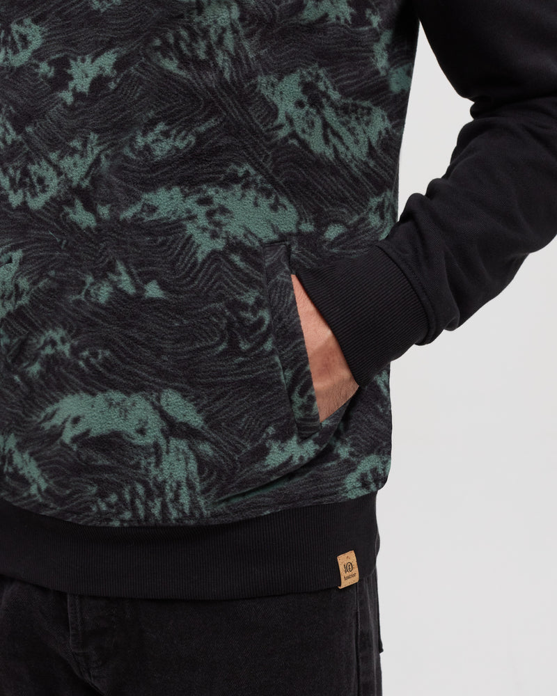 Black-M-Recycled-MicroFleece-Snap-front-Hoodie