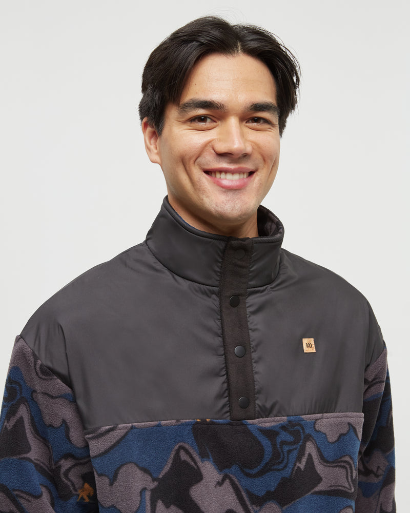Black-Quarter-Snap-MicroFleece-Sweatshirt