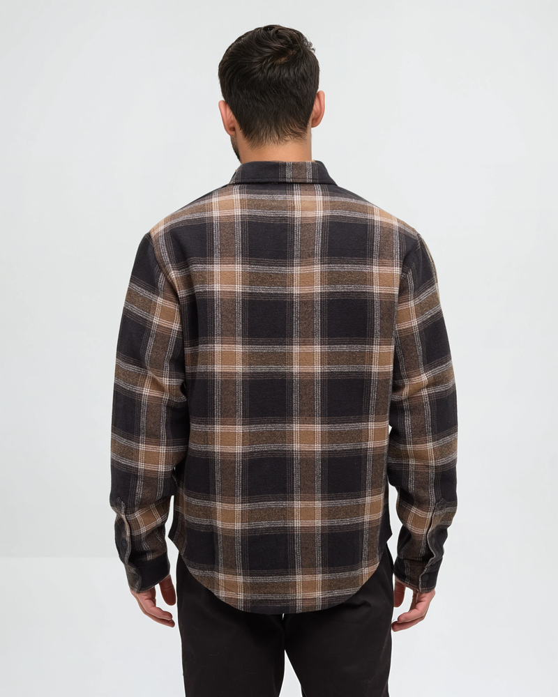 Black-Men_s-Heavyweight-Flannel-Snap-front-Shirt