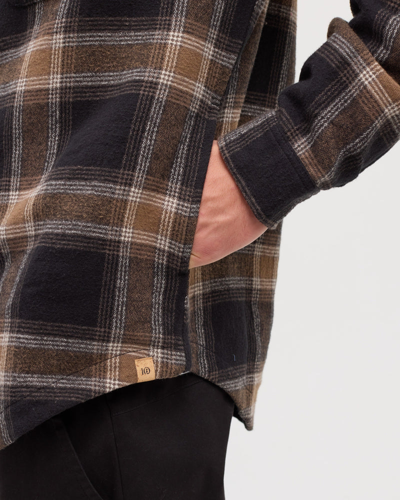 Black-Men_s-Heavyweight-Flannel-Snap-front-Shirt