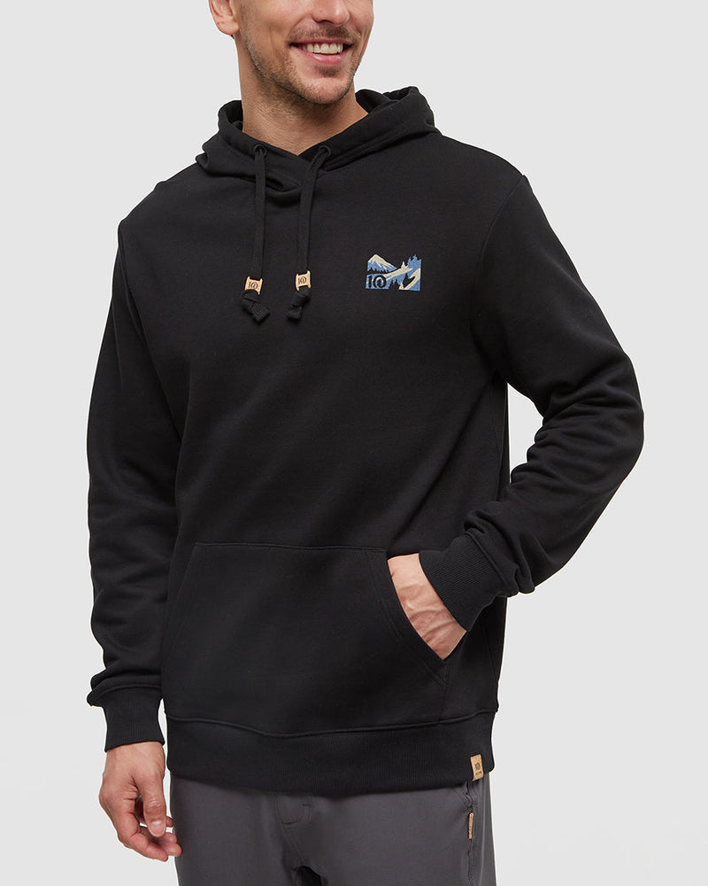 Black-Printed-Graphic-TreeFleece-Hoodie