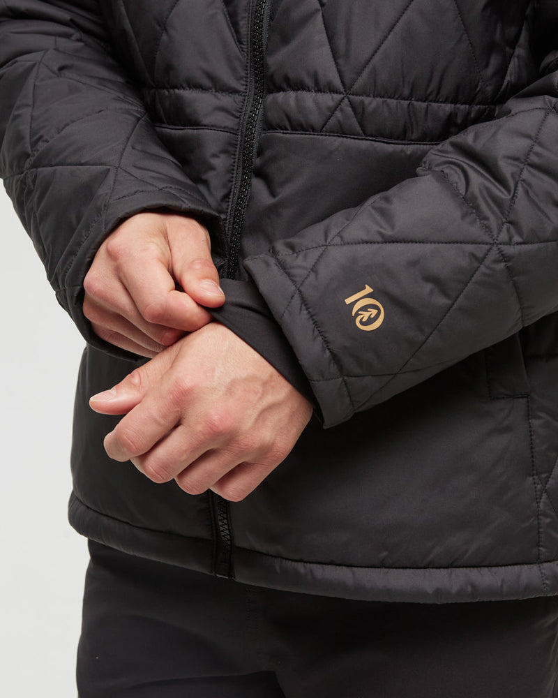 Black-Relax-Fit-Insulated-Hooded-Jacket