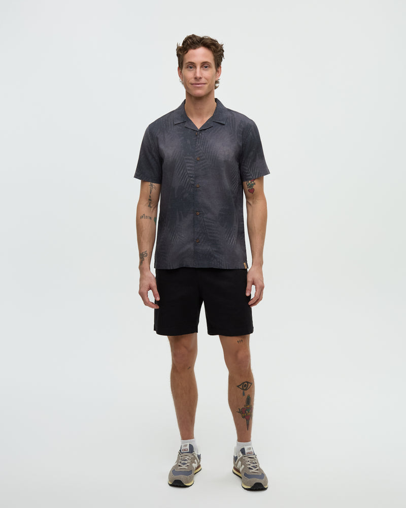 Black-Relax-Shortsleeve-Graphic-Button-Up