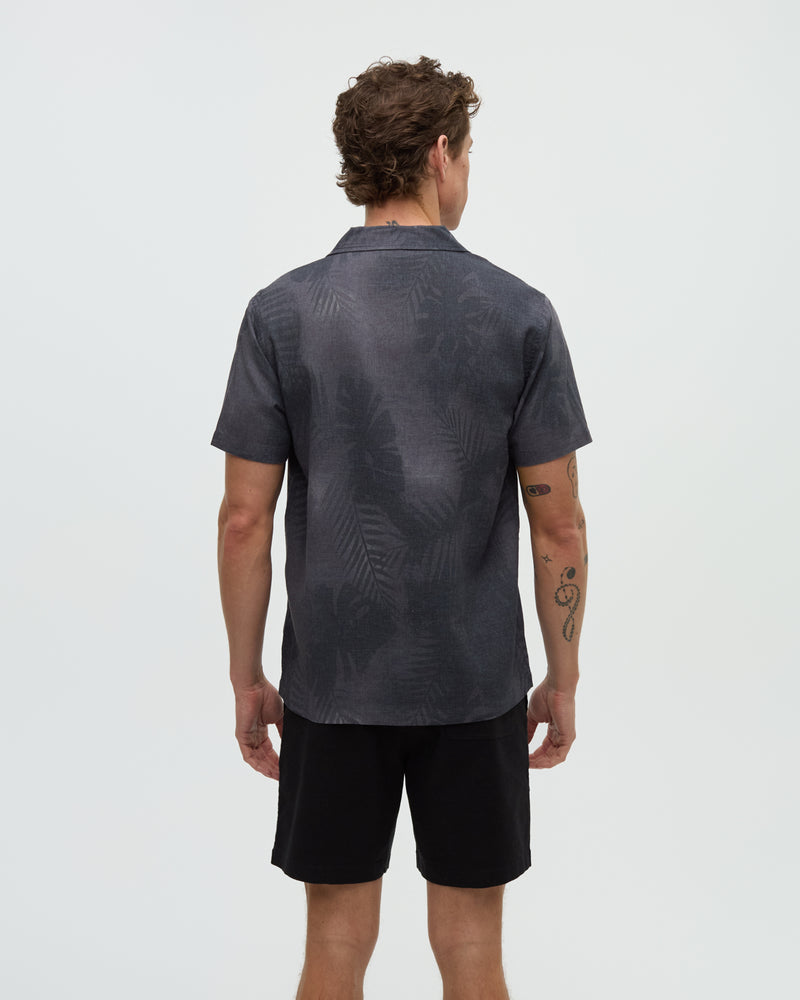 Black-Relax-Shortsleeve-Graphic-Button-Up