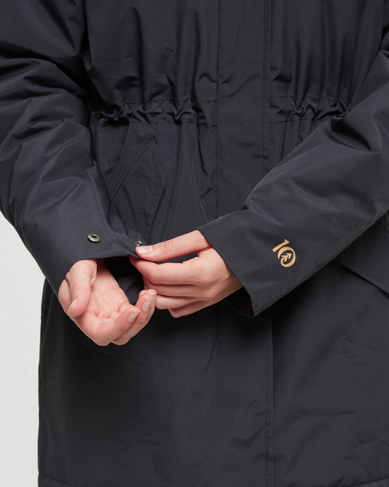 Black-Relax-Water-Repellant-Hooded-Rain-Jacket