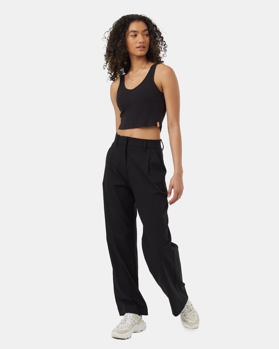 Womens Cropped Fitted Tank | Organic Cotton