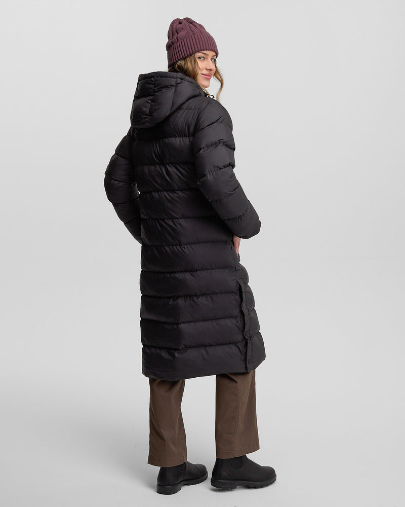 Black Women's Long Puffer Jacket