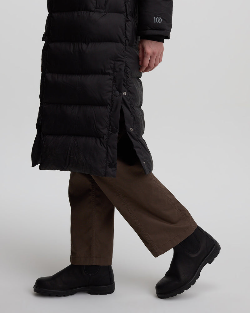 Black Women's Long Puffer Jacket