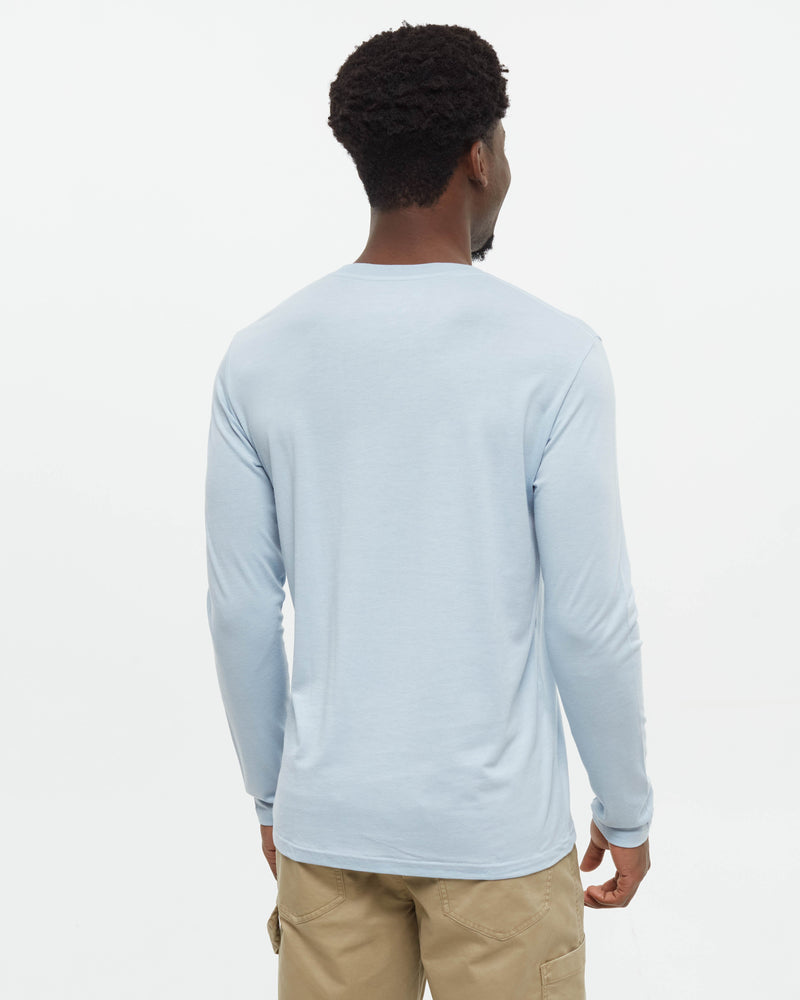 Blue-Crew-Neck-Longsleeve-Top