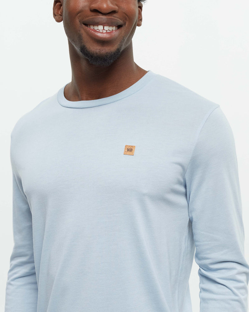 Blue-Crew-Neck-Longsleeve-Top