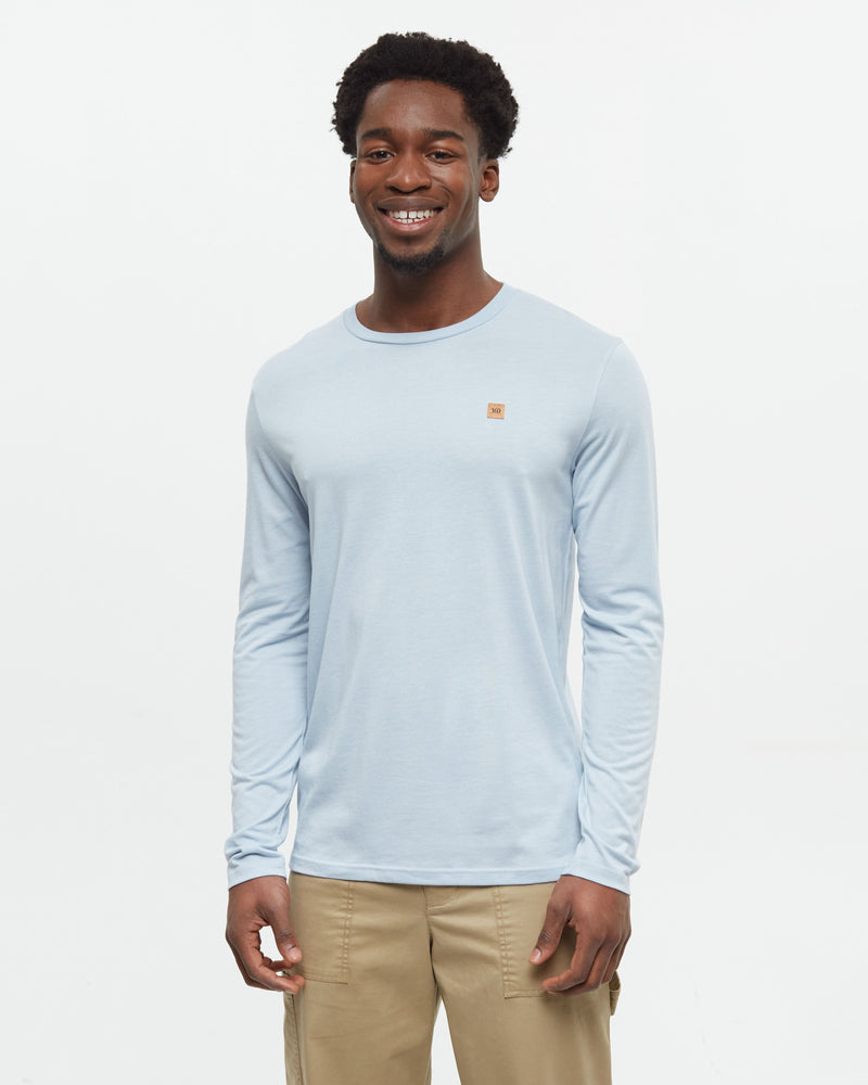 Blue-Crew-Neck-Longsleeve-Top