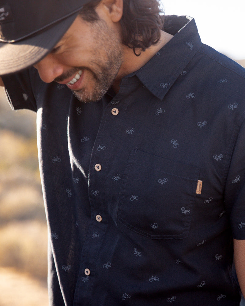 Blue-Dobby-Regular-Collar-Short-Sleeve-Shirt