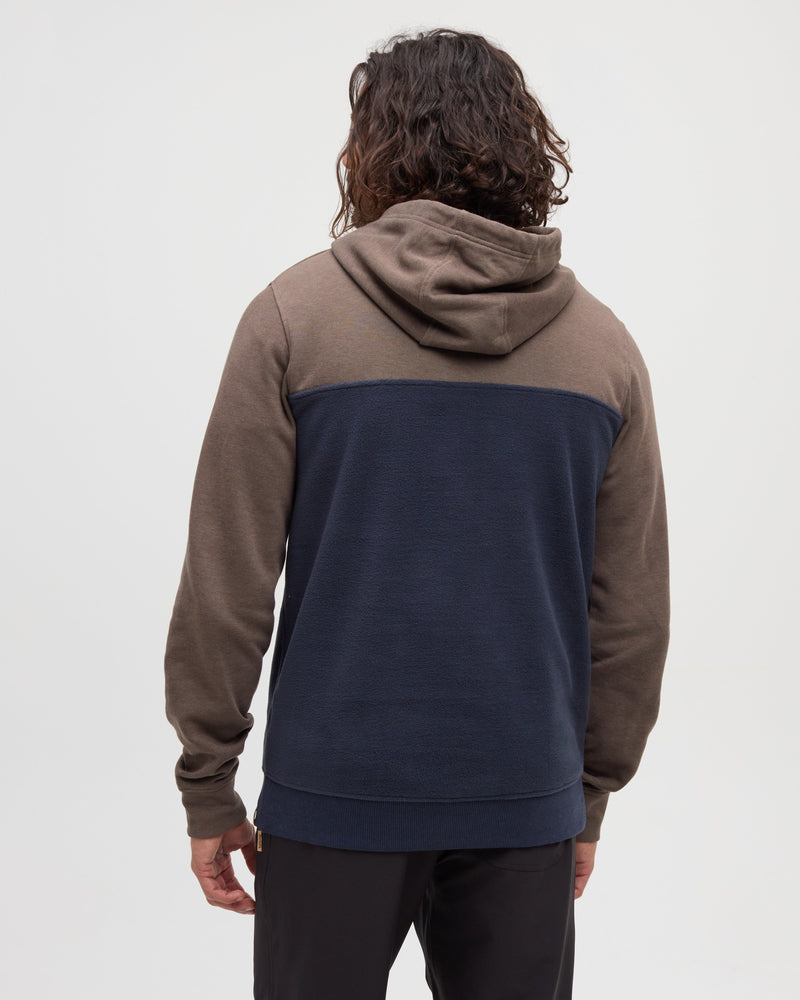 Blue-M-Recycled-MicroFleece-Snap-front-Hoodie