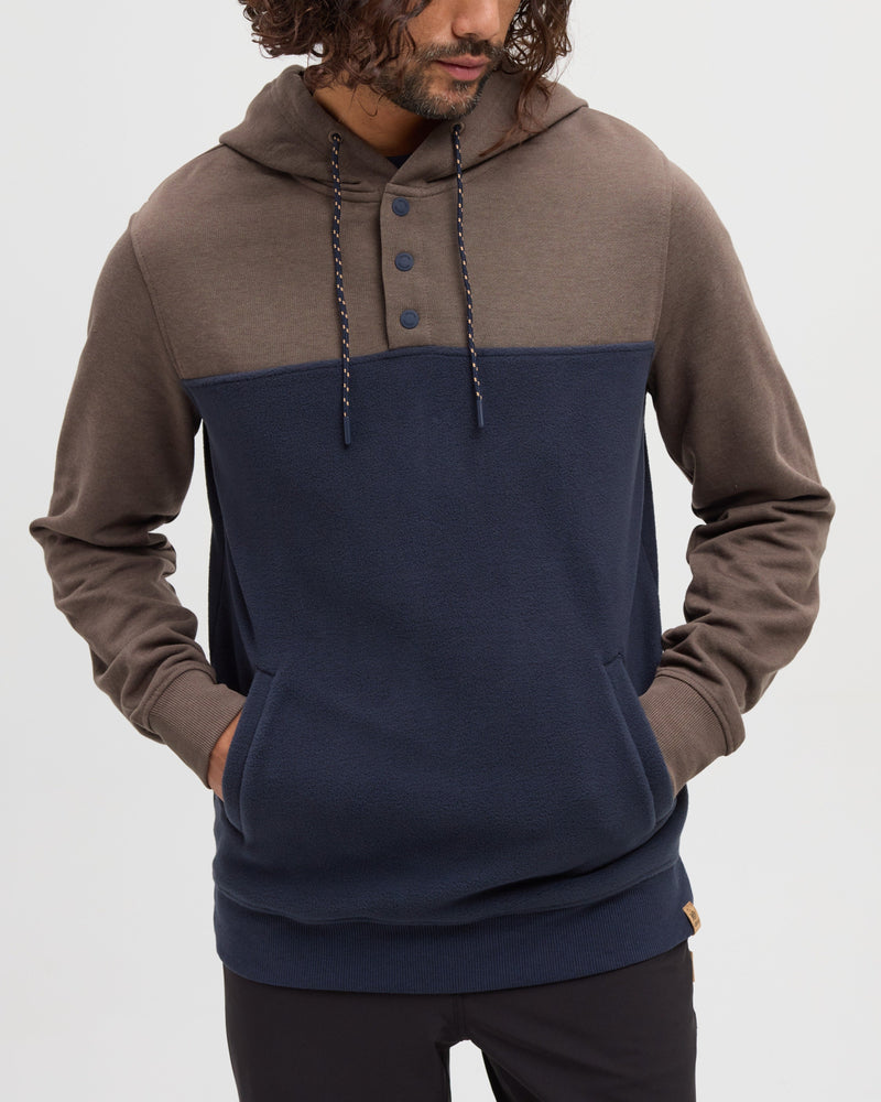 Blue-M-Recycled-MicroFleece-Snap-front-Hoodie