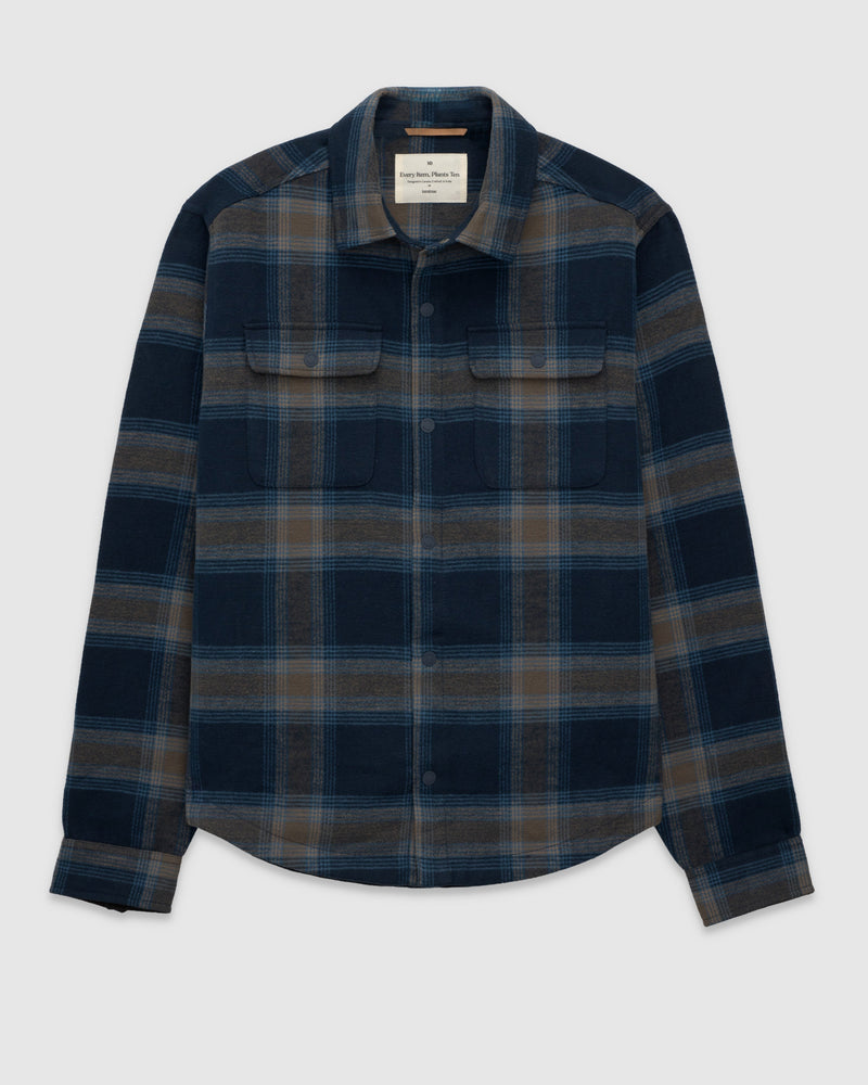 Blue-Men_s-Heavyweight-Flannel-Snap-front-Shirt