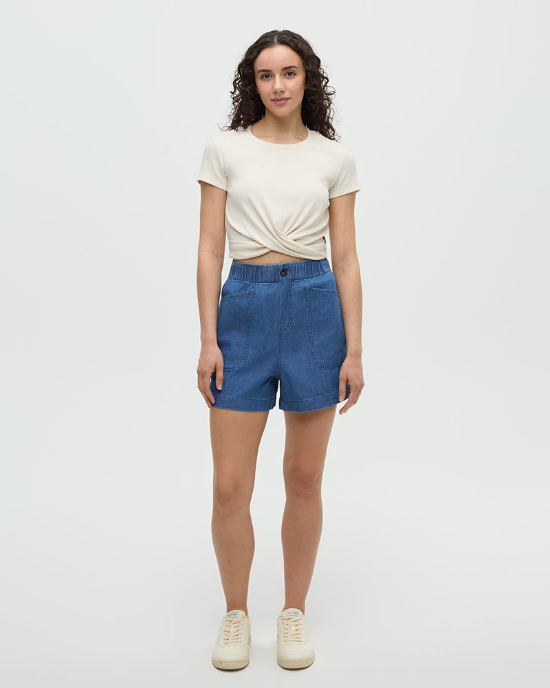 Blue-Organic-Cotton-Denim-Shorts