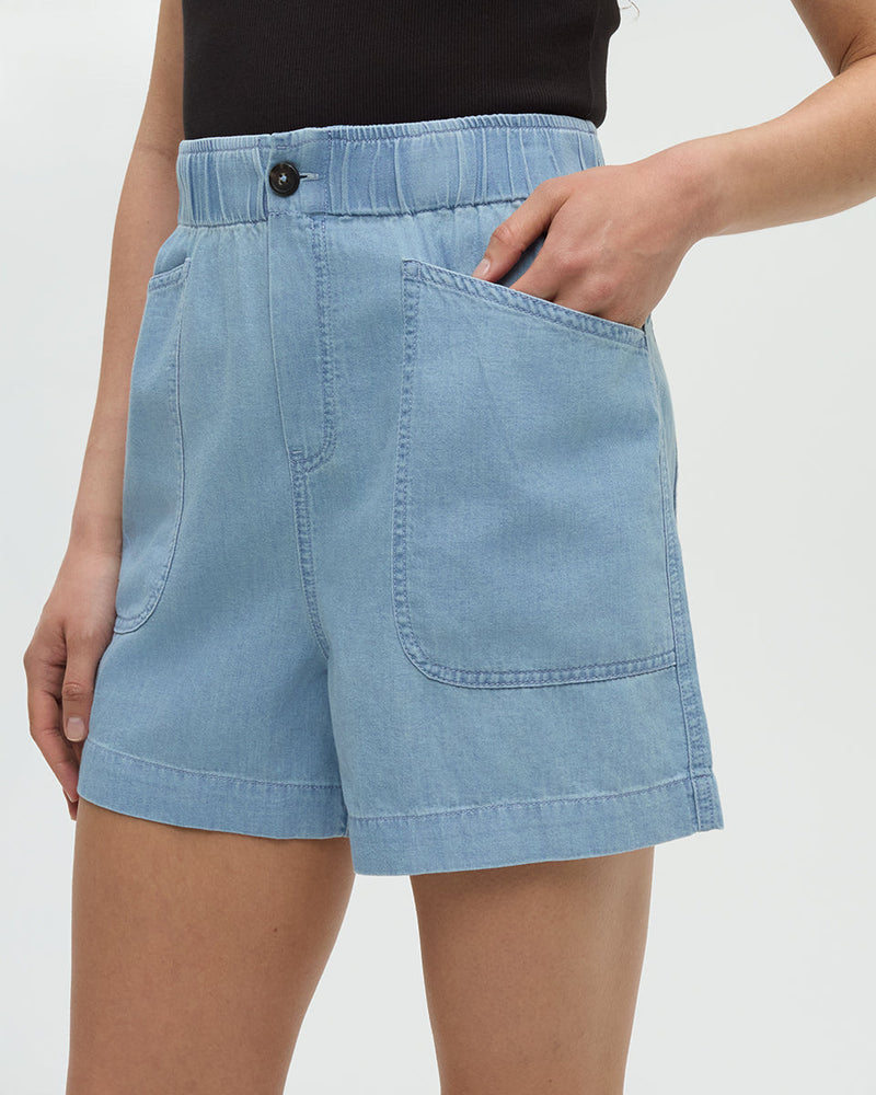 Blue-Organic-Cotton-Denim-Shorts