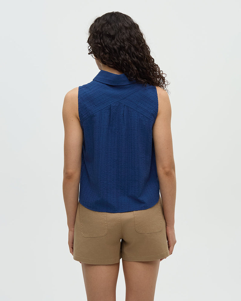 Blue-Organic-Cotton-Sleeveless-Button-Shirt