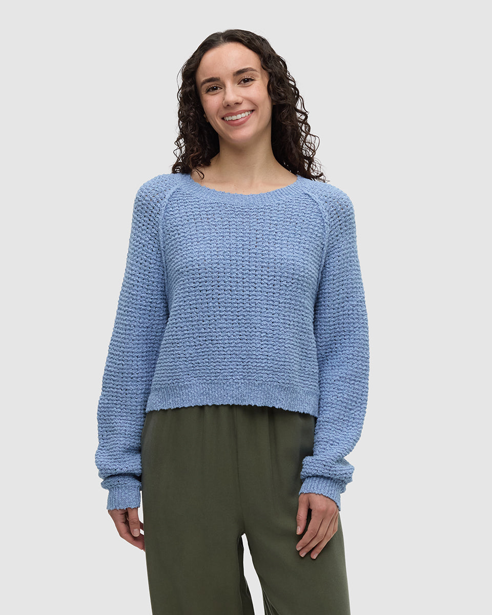 Mens Highline Mock Neck Waffle Crew | Organic Cotton