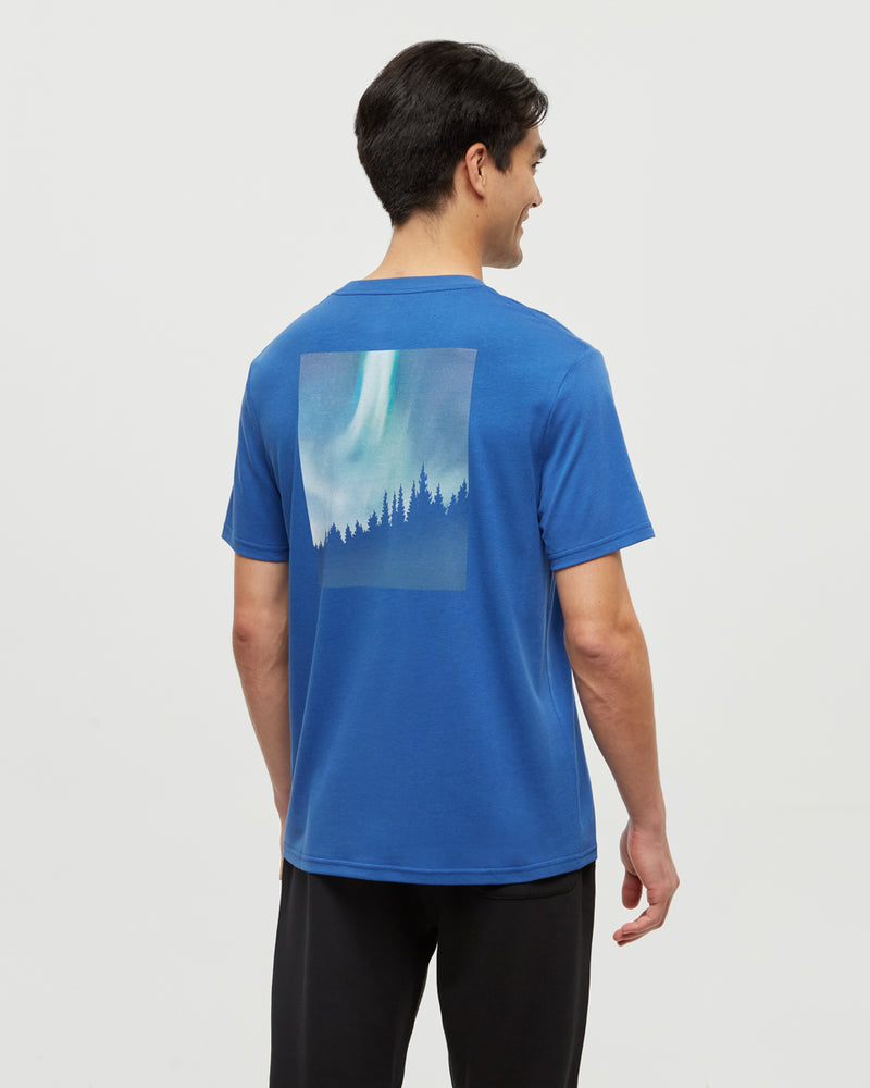 Blue-Printed-Graphic-TreeBlend-T-Shirt