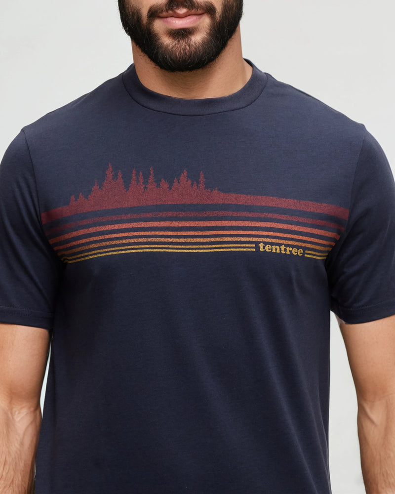 Blue-Printed-Graphic-TreeBlend-T-Shirt