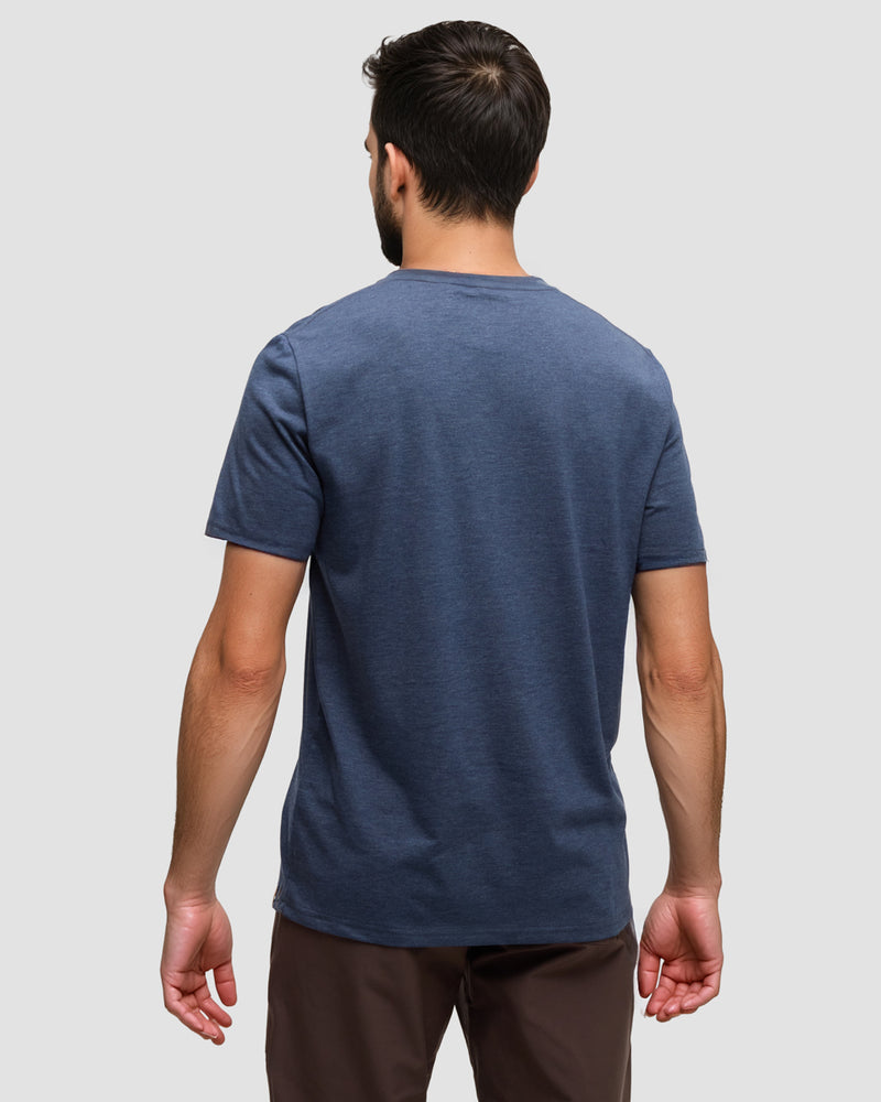 Blue-Regular-Fit-Crew-Neck-T-shirt