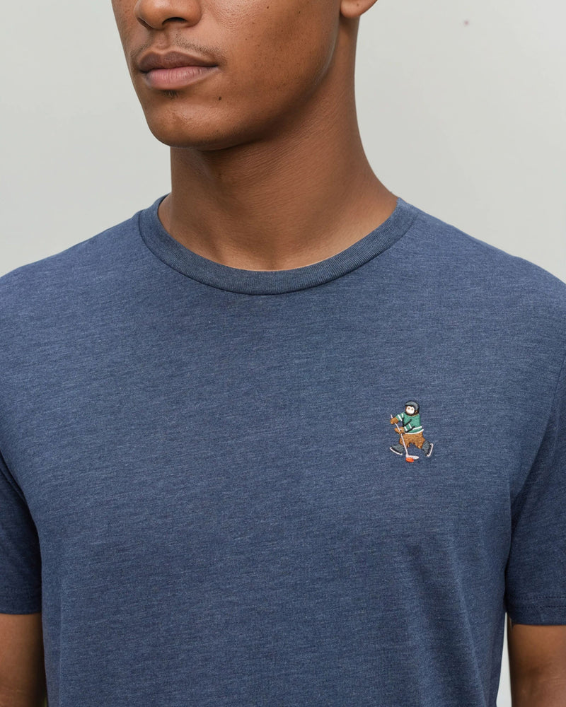 Blue-Regular-Fit-Embroidered-Graphic-T-Shirt