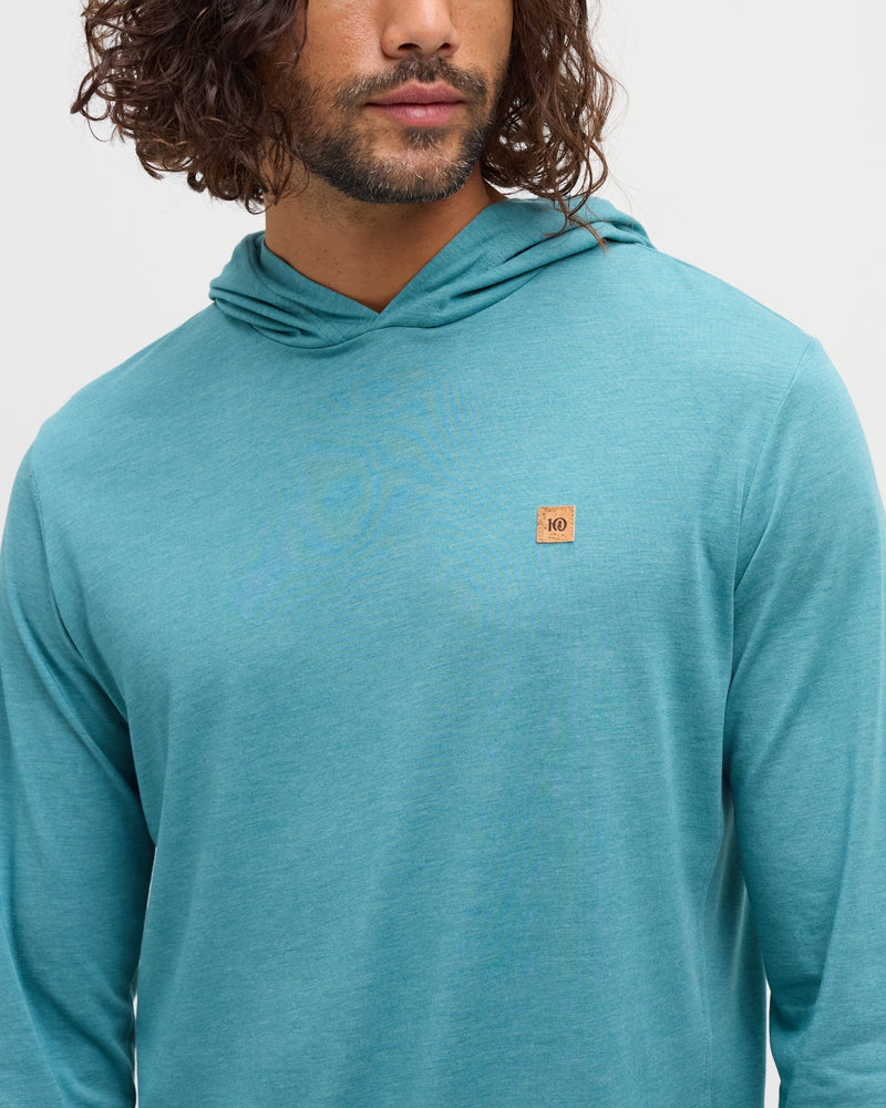 Blue-Treeblend-Hooded-Longlseeve-T-Shirt