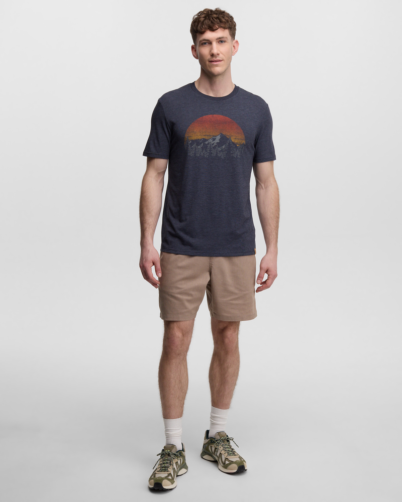 Blue-Regular-Fit-Crew-Neck-T-shirt