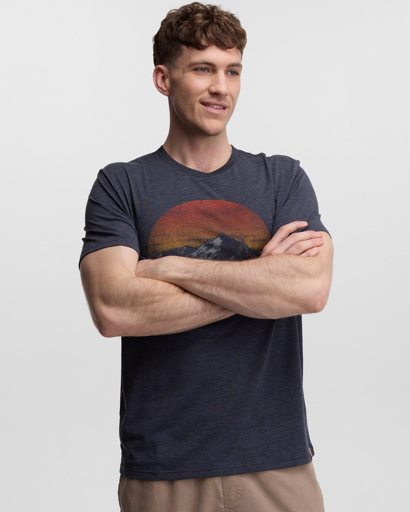 Blue-Regular-Fit-Crew-Neck-T-shirt
