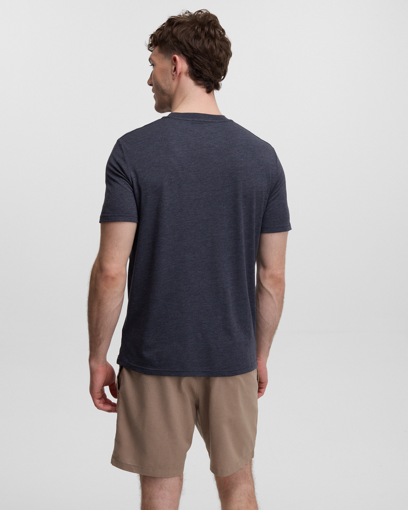 Blue-Regular-Fit-Crew-Neck-T-shirt