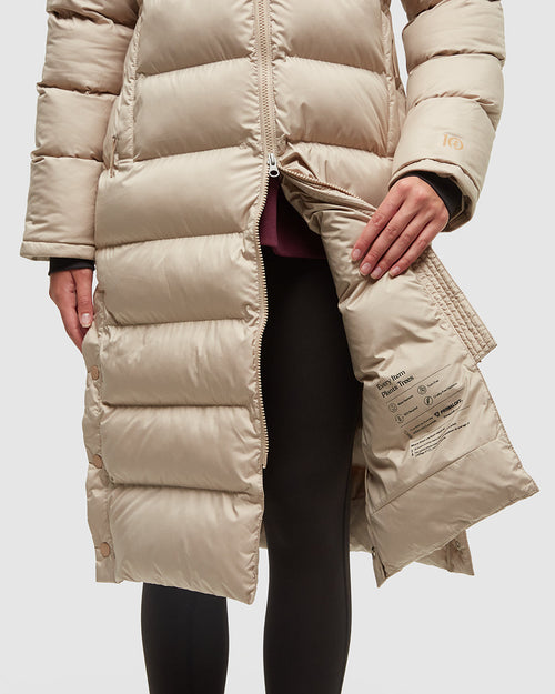 Womens Lookout Long Puffer | Recycled Polyester
