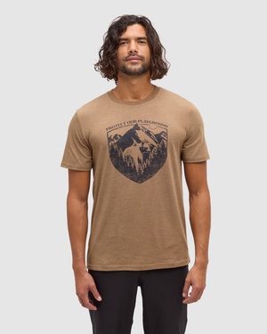 Brown-Men_s-Graphic-T-Shirt *Model is 5'11.5", wearing size M