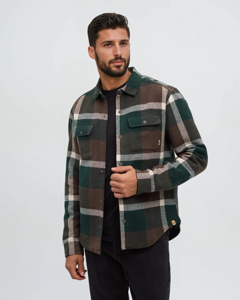 Brown-Men_s-Heavyweight-Flannel-Snap-front-Shirt