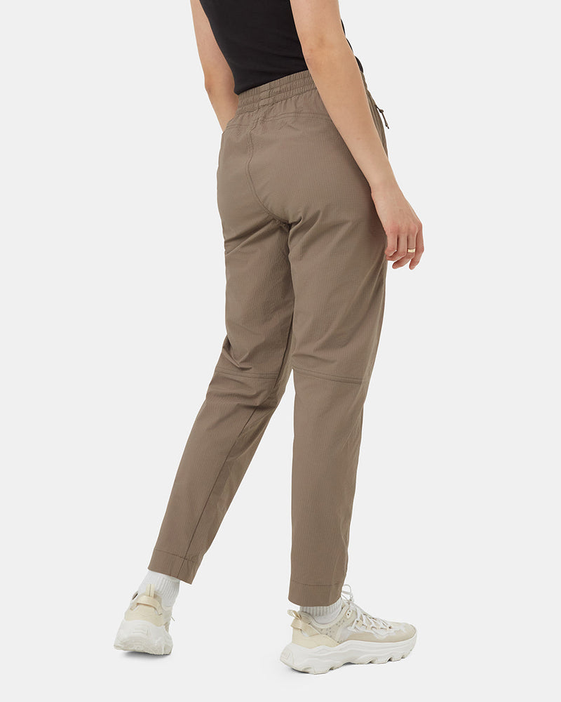 Brown-Mid-Rise-Full-Length-Tapered-Water-Repellent-Pants