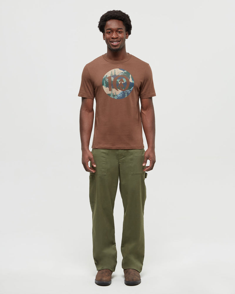 Brown-Printed-Graphic-TreeBlend-T-Shirt