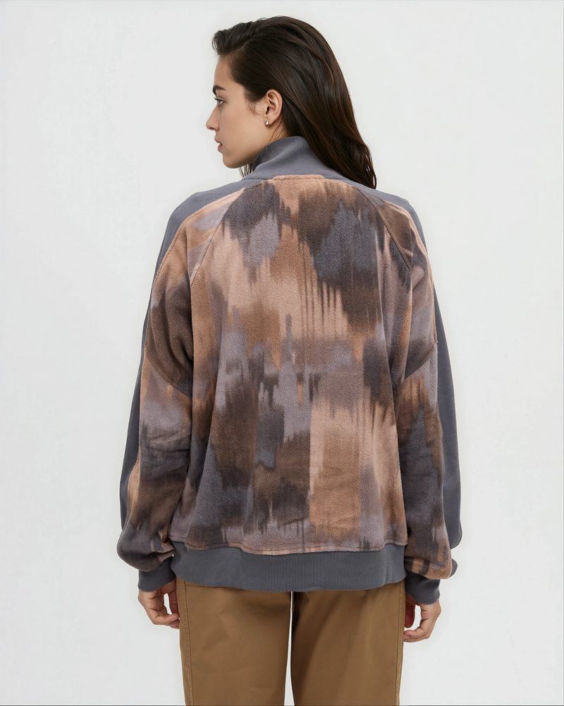 Brown-Recycled-MicroFleece-Half-Zip