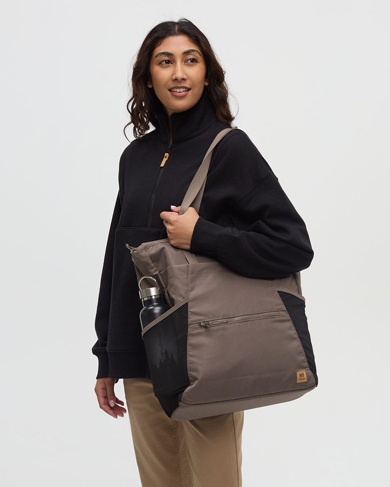Brown-Recycled-Polyester-Tote-BackPack
