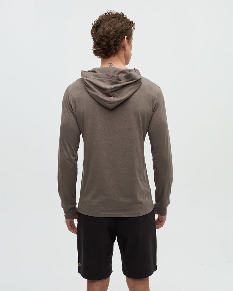 Brown-Treeblend-Hooded-Longlseeve-T-Shirt