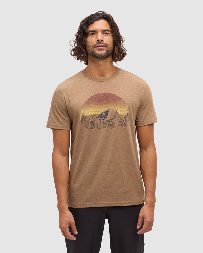 Brown-Treeblend-Regular-Fit-Crew-Neck-T-shirt