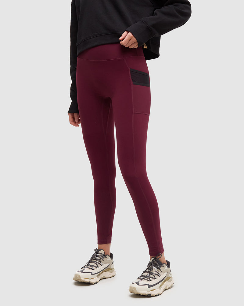 Burgundy-High-Rise-Brushed-Legging