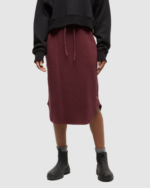 Burgundy-High-Rise-TreeFleece-Skirt
