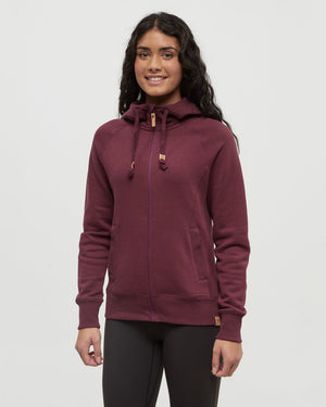 Burgundy-Regular-Fit-Rib-Panel-Raglan-Zip-Hoodie