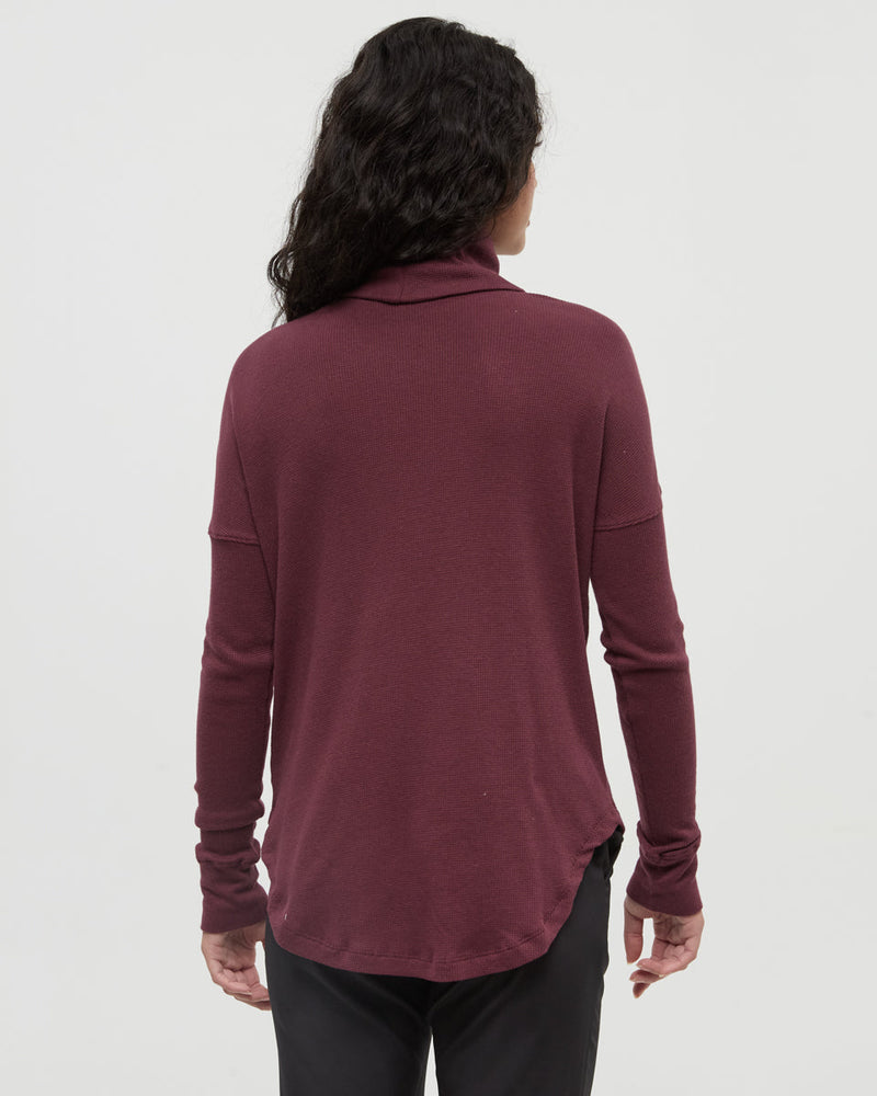Burgundy-TreeWaffle-Turtleneck-Longsleeve