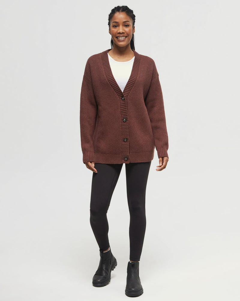 Oversized Cardigan Women's Dark Brown Cardigan Highline