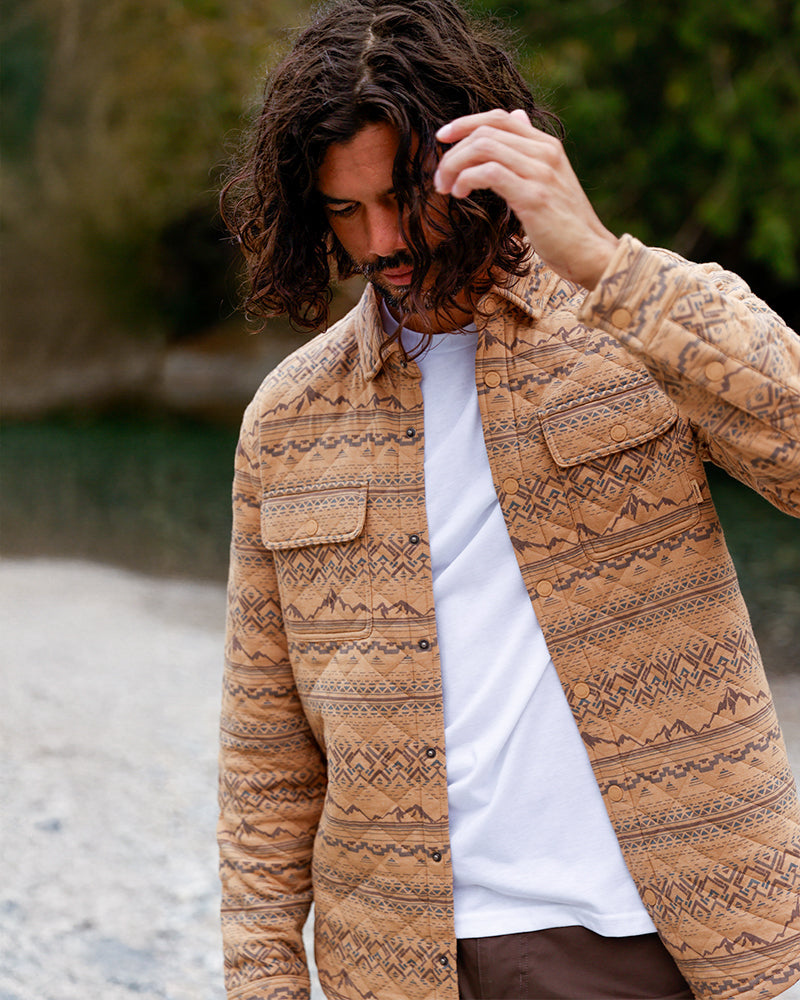 Mens Quilted Colville Shacket | Recycled Materials